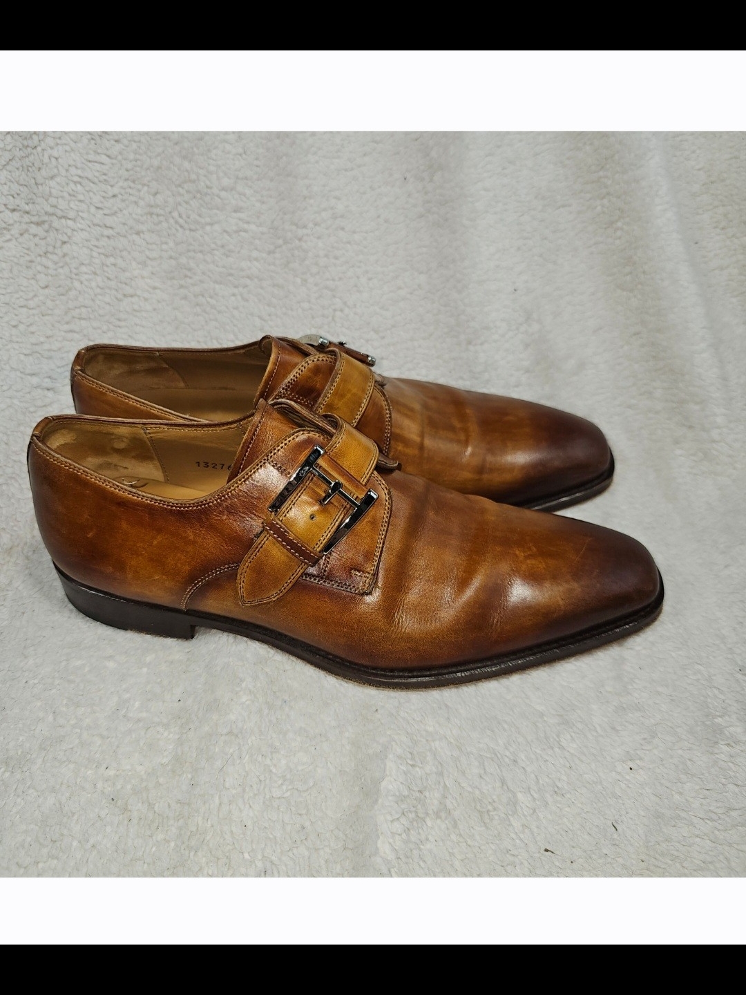 Magnanni Marco Men's 7m Monk Strap Cuero Loafer Dress Shoes Brown Leather 13276